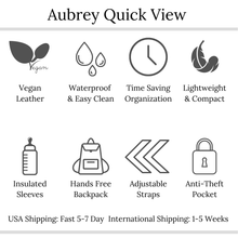 Load image into Gallery viewer, The Aubrey Diaper Bag Backpack - Vegan Leather - Eloise &amp; Lolo