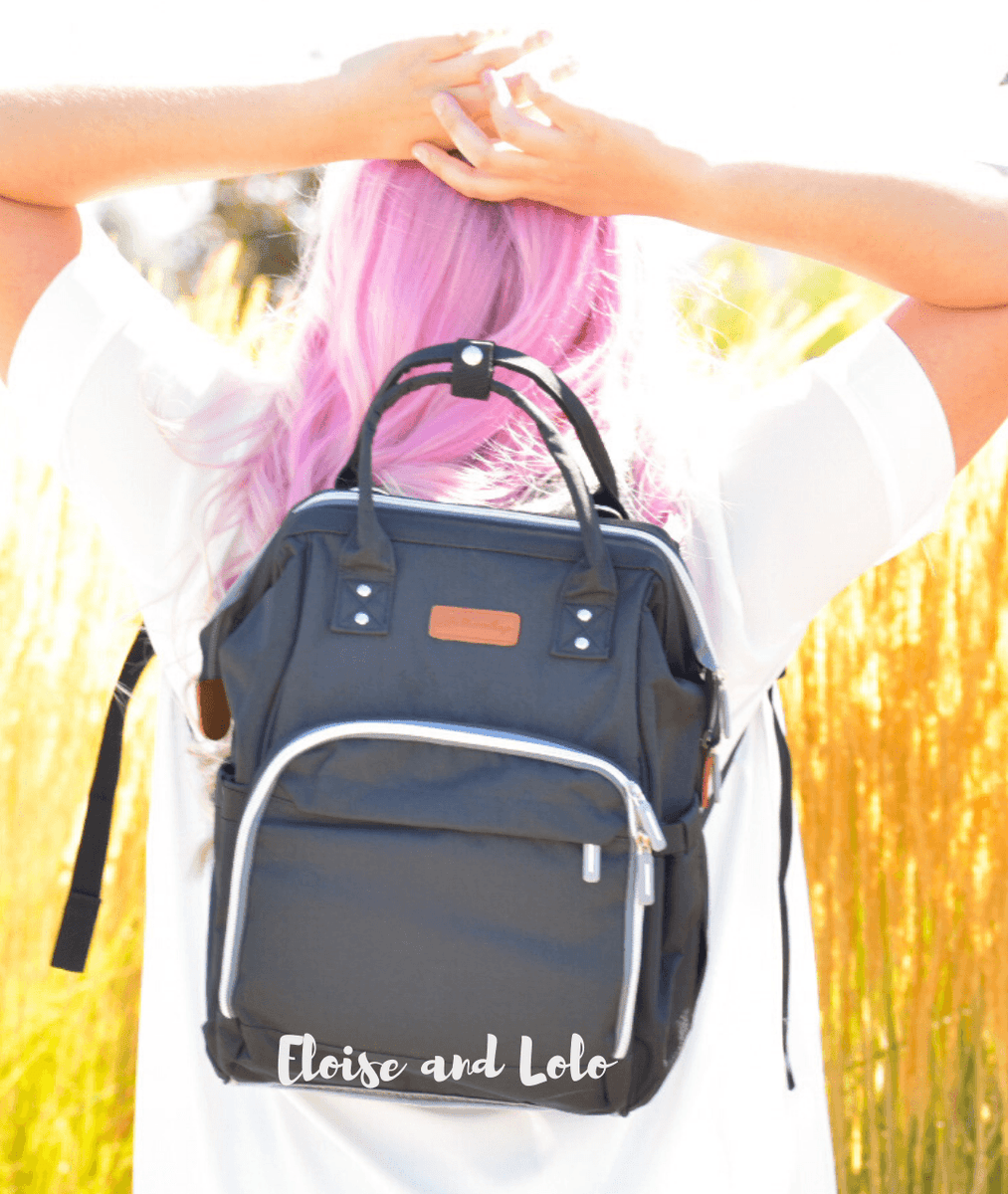 The City Diaper Bag Backpack with Luggage Attachment – Eloise & Lolo