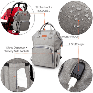 The City 2.0 Diaper Bag Backpack with USB Charging Port - Eloise & Lolo