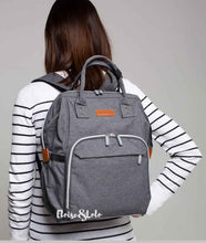 Load image into Gallery viewer, The City Diaper Bag Backpack with Luggage Attachment - Eloise &amp; Lolo