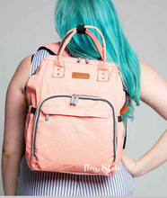 Load image into Gallery viewer, The City Diaper Bag Backpack with Luggage Attachment - Eloise &amp; Lolo