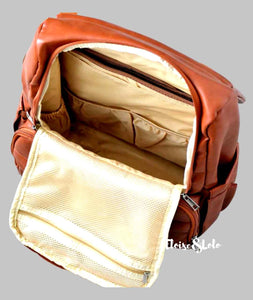 The Fiona Diaper Bag Backpack - Vegan Leather - Eloise & Lolo
