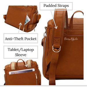 The Penelope Diaper Bag Backpack - Vegan Leather - Eloise & Lolo